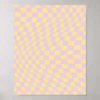 Vérifier Lilac Jaune Checkerboard À damiers Motif
