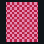 Poster Vérifier Motif Magenta Et Rose<br><div class="desc">à damiers Motif - magenta et damier rose.</div>