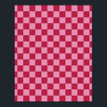 Poster Vérifier Motif Magenta Et Rose<br><div class="desc">à damiers Motif - magenta et damier rose.</div>