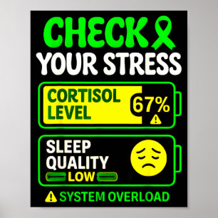 Poster Vérifiez le cortisol de stress 67 humour santé men