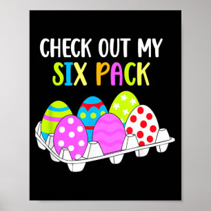 Poster Vérifiez Mon Paquet De Six Funny Easter Egg Abs Wo