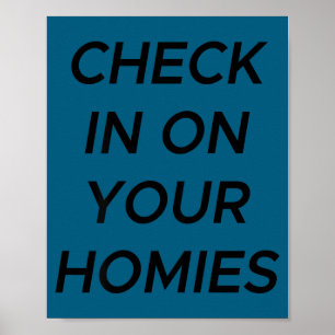 Poster Vérifiez vos potes Citation drôle (au dos)