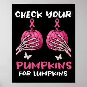 Poster Vérifiez votre Citrouille Hallow de sensibilisatio