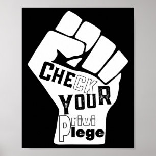 Poster Vérifiez Votre Combat Privilège Pour L'Égalité Bla