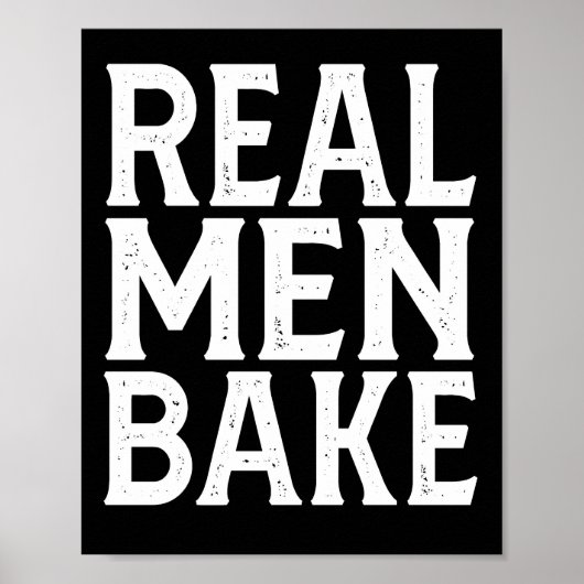 Poster Véritable Cuisine pour hommes - Baking Drôle (Devant)