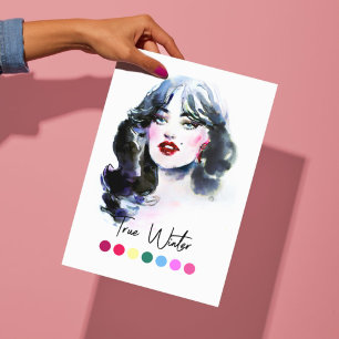 Poster Véritable hiver Type saisonnier Analyse des couleu