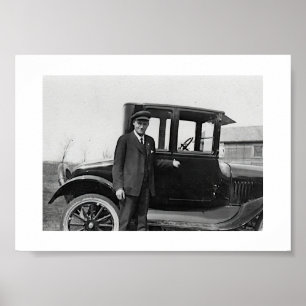 Poster Véritable photo de voiture ancienne