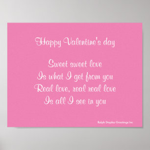 Poster Véritable Saint Valentin d'amour