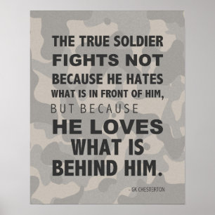 Poster Véritable Soldat Aime Poster, Militaire, GK Cheste