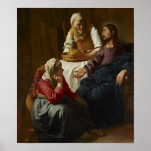 Poster Vermeer - Christ Dans La Maison De Martha Et Marie