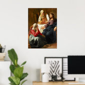 Poster Vermeer - Christ dans la Maison de Martha et Marie (Bureau à domicile)