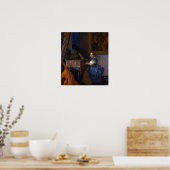 Poster Vermeer - Dame assise à une virginale 1675 (Cuisine)