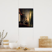 Poster Vermeer - Fille lisant une lettre à une fenêtre ou (Cuisine)