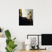Poster Vermeer - Jeune Femme Avec Un Collier De Perle 166 (Bureau à domicile)