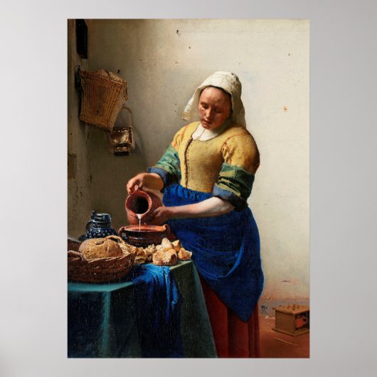 Poster Vermeer - La Milkmaid (Devant)