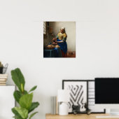 Poster Vermeer - La Milkmaid 1661 (Bureau à domicile)
