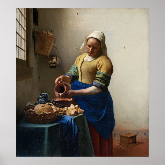 Poster Vermeer - La Milkmaid 1661 (Devant)