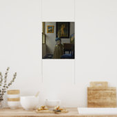 Poster Vermeer - Lady Debout À Une Virginal 1674 (Cuisine)