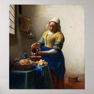 Poster Vermeer L'Affiche Milkmaid