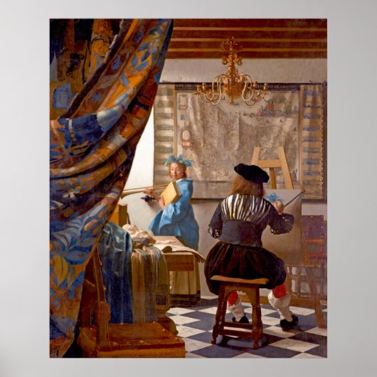 Poster Vermeer - L'art de la peinture (Devant)