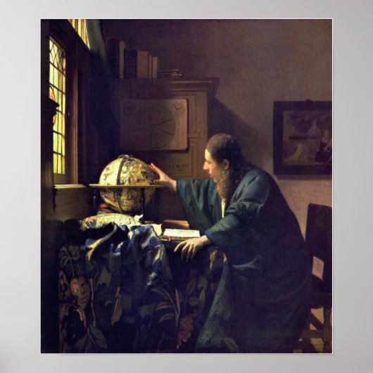 Poster Vermeer - L'astronome 1668 (HQ) (Devant)