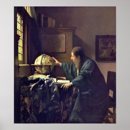 Poster Vermeer - L'astronome 1668 (LISEZ LA DESCRIPTION!) (Devant)