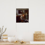 Poster Vermeer - Le Concert 1666 (Cuisine)