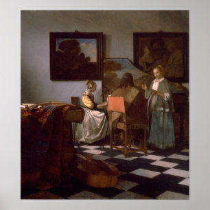 Poster Vermeer - Le Concert 1666