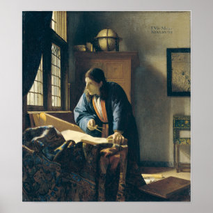 Poster Vermeer - Le géographe 1669