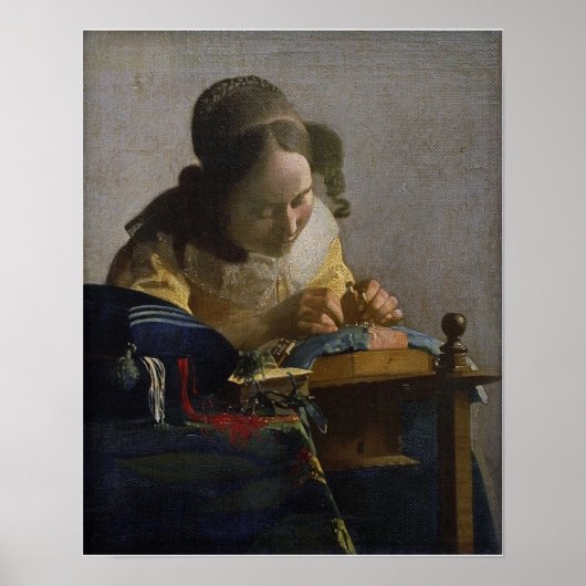 Poster Vermeer - Le Lacemaker 1671 (Devant)