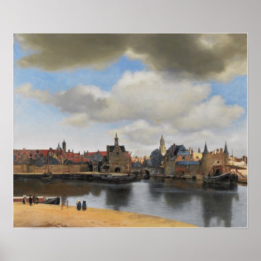 Poster Vermeer - Vue De Delft 1663 (Devant)