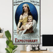 Poster VERMIFUGE WORM and LUNG MEDICINE 1889 (Bureau à domicile)