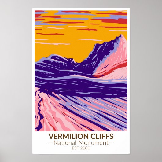 Poster Vermilion Cliffs Monument National Poche blanche (Devant)