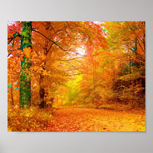 Poster Vermont Automne Nature Paysage Art (Devant)