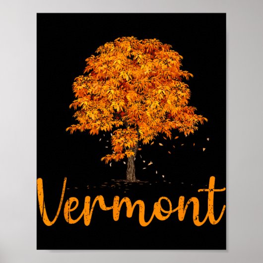 Poster Vermont Autumn Colors, New England, Tree Fall Foli (Devant)