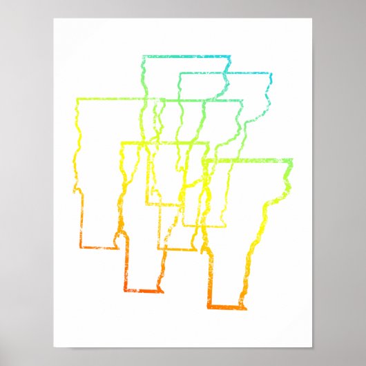 Poster vermont chill blur (Devant)