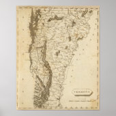 Poster Vermont Map by Arrowsmith (Devant)