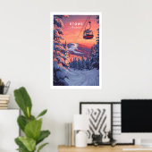 Poster Vermont Ski Art 1 (Bureau à domicile)