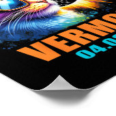 Poster Vermont Total Solaire Eclipse 2024 Cat Solaire Ecl (Coin)