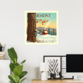 Poster Vermont vintage (Bureau à domicile)
