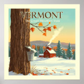 Poster Vermont vintage (Devant)