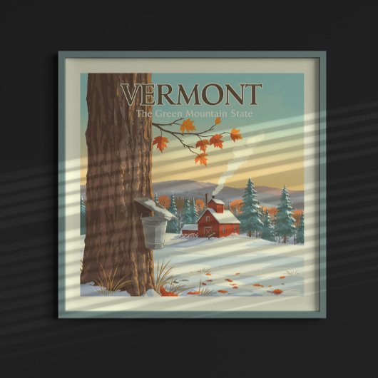 Poster Vermont vintage