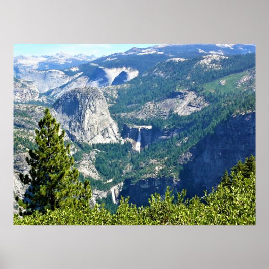 Poster Vernal & Nevada Falls from Glacier Point, CA (Devant)