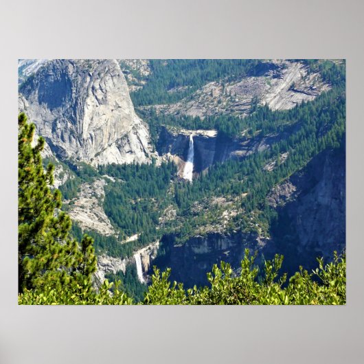 Poster Vernal & Nevada Falls from Glacier Point, CA (Devant)