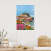 Poster VERNAZZA - Cinque Terre - panorama - Ligurie - (Cuisine)