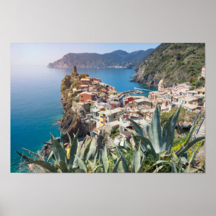 Poster Vernazza town in the Cinque Terre