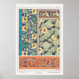 Poster Verneuil, Capucine, Plante, Style Vintage