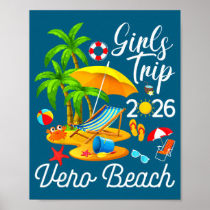 Poster Vero beach floride été tropical voyage de filles 2