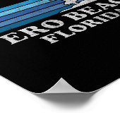 Poster Vero Beach Floride Famille Vacances été Vintage (Coin)