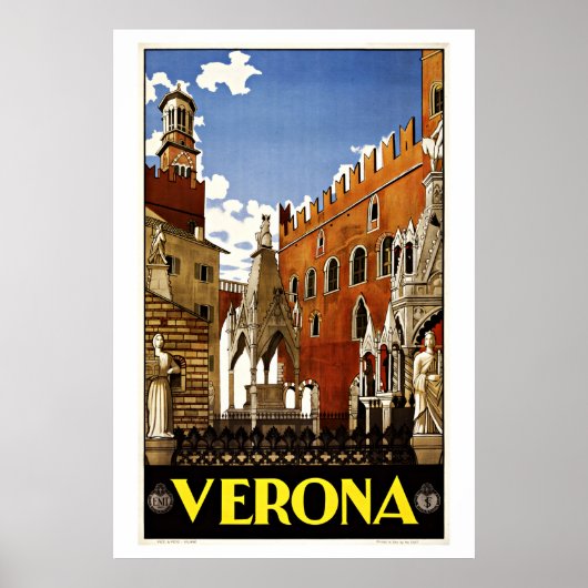 Poster Vérone Italie Vintage voyage (Devant)